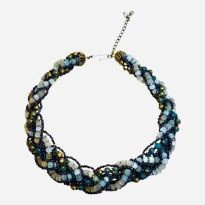 Beaded Braided Chunky Boho Choker Necklace